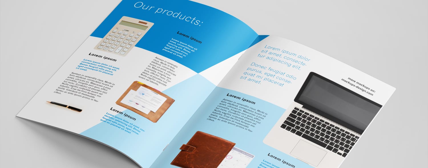 maquette catalogue produit
