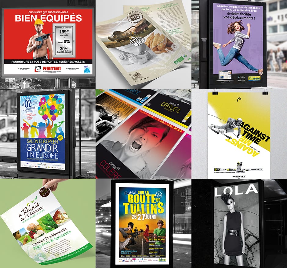 création affiche grenoble et lyon