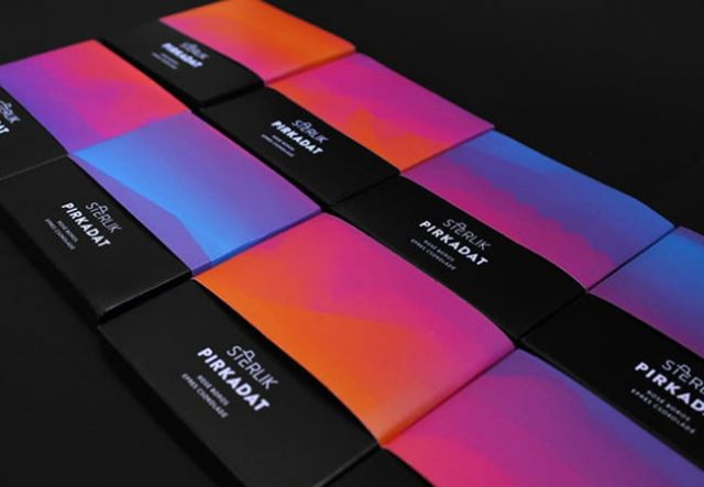 packaging chocolat degradé