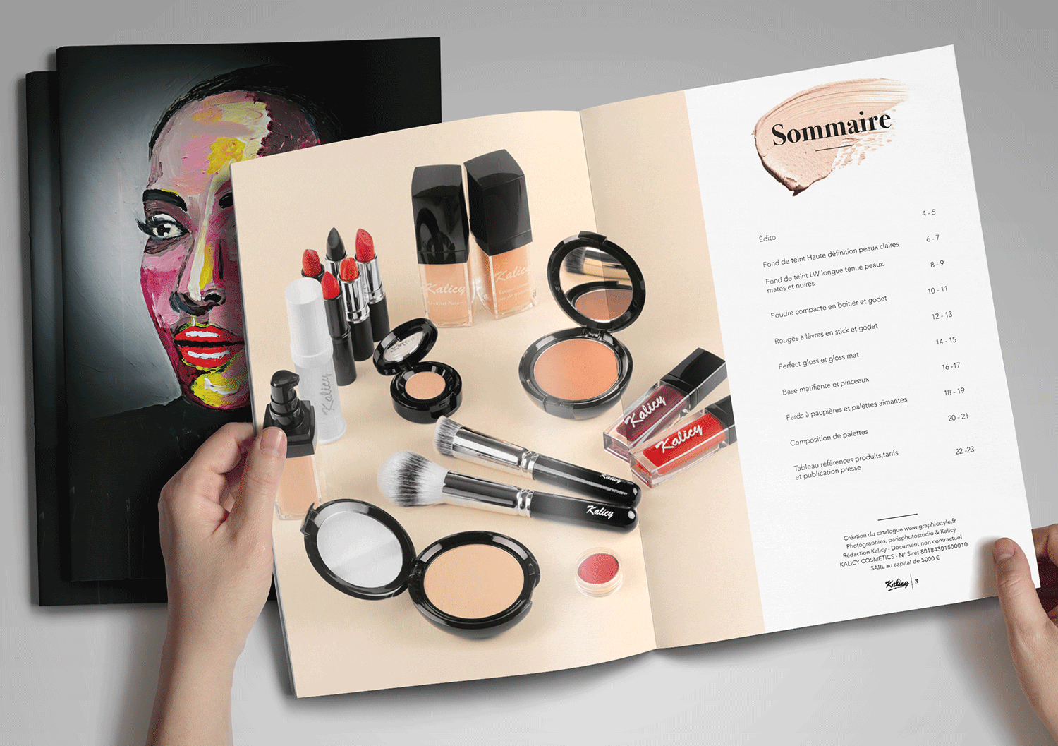 design catalogue cosmetique