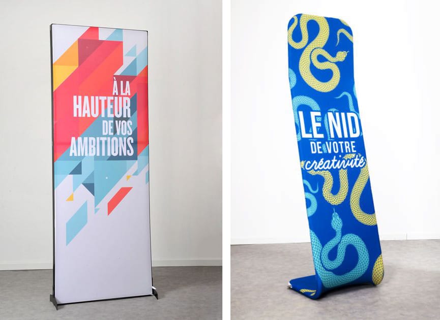 Totem tissu tendu