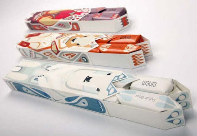 packaging chocolat totem